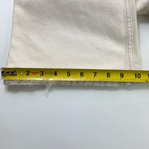 We The Free Free People Womens Laurel Canyon Flare Jeans Ivory High Rise 30 New - Picture 5 of 12